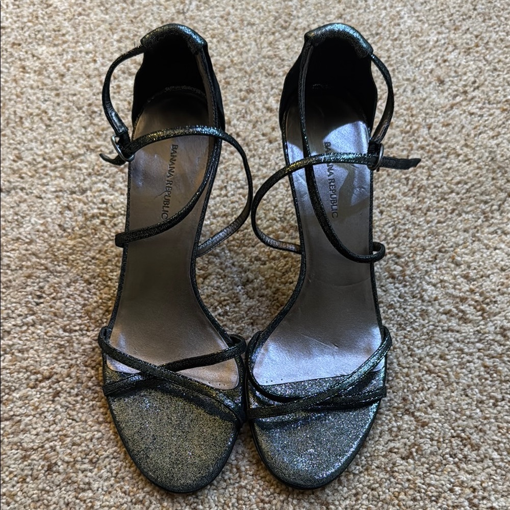 Banana Republic Black Strappy Heels